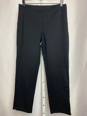 💙3/$6 Womenʻs Plus Size Black Pull on Elastic Waist Straight Leg Dress Pants